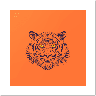 Orange Tiger in danger by #Bizzartino Posters and Art